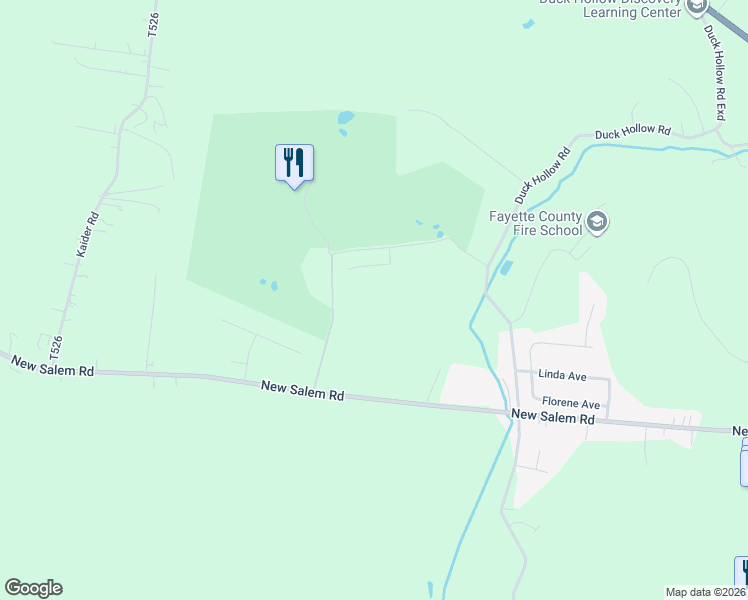 map of restaurants, bars, coffee shops, grocery stores, and more near 1754 Independence Street in Uniontown