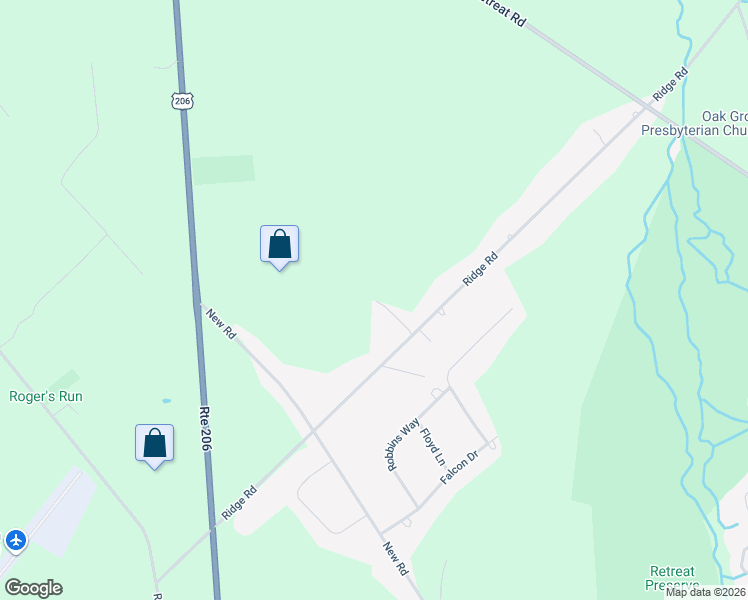 map of restaurants, bars, coffee shops, grocery stores, and more near 143 Ridge Road in Southampton Township
