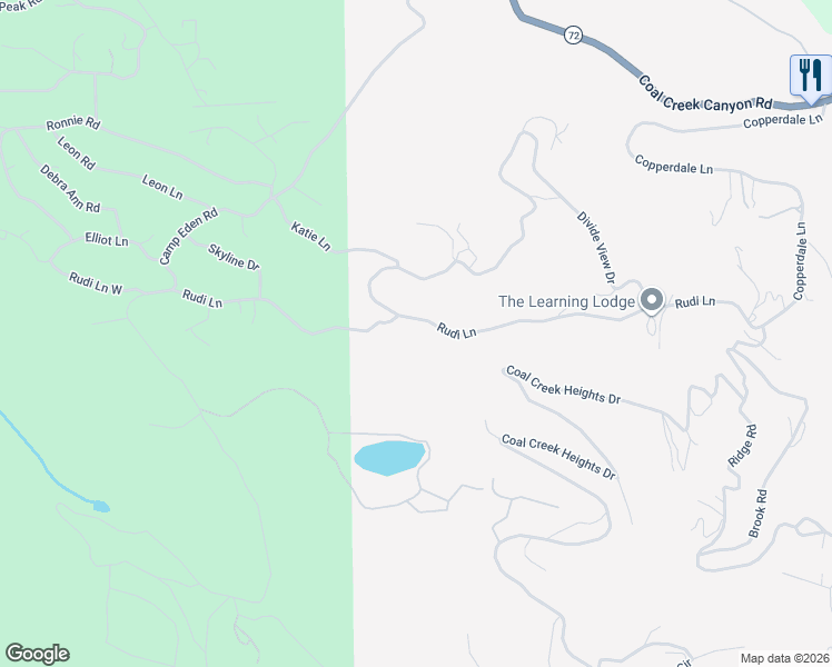 map of restaurants, bars, coffee shops, grocery stores, and more near 799 Rudi Lane in Golden