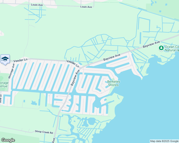 map of restaurants, bars, coffee shops, grocery stores, and more near 16 Amherst Drive in Berkeley Township