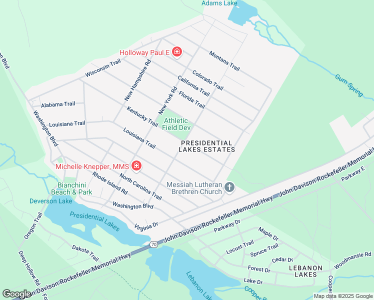 map of restaurants, bars, coffee shops, grocery stores, and more near 402 Kentucky Trail in Browns Mills