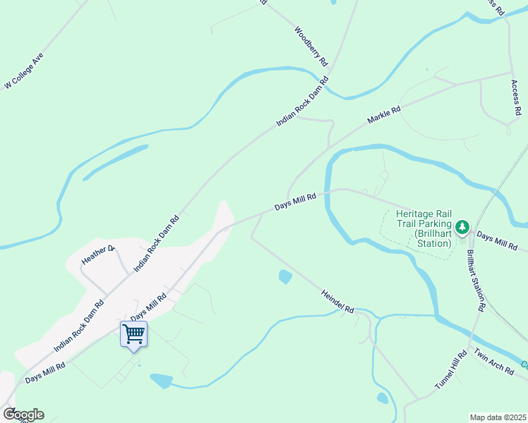 map of restaurants, bars, coffee shops, grocery stores, and more near 3213 Days Mill Road in York