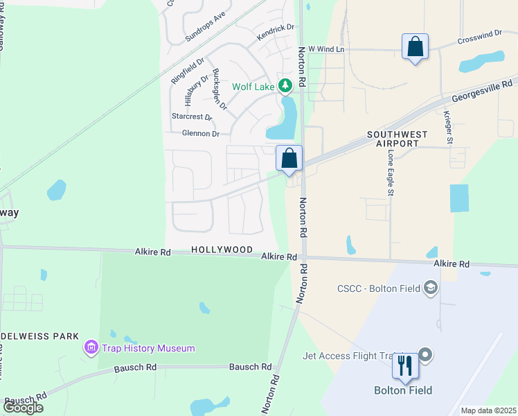 map of restaurants, bars, coffee shops, grocery stores, and more near 1893 Cardinal Trail Drive in Galloway