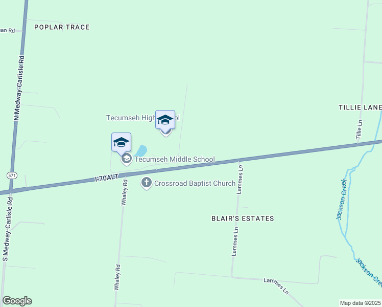map of restaurants, bars, coffee shops, grocery stores, and more near 9710 West National Road in New Carlisle