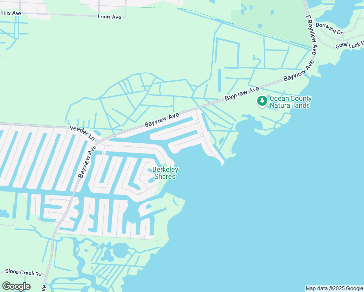 map of restaurants, bars, coffee shops, grocery stores, and more near 18 Jibsail Drive in Berkeley Township