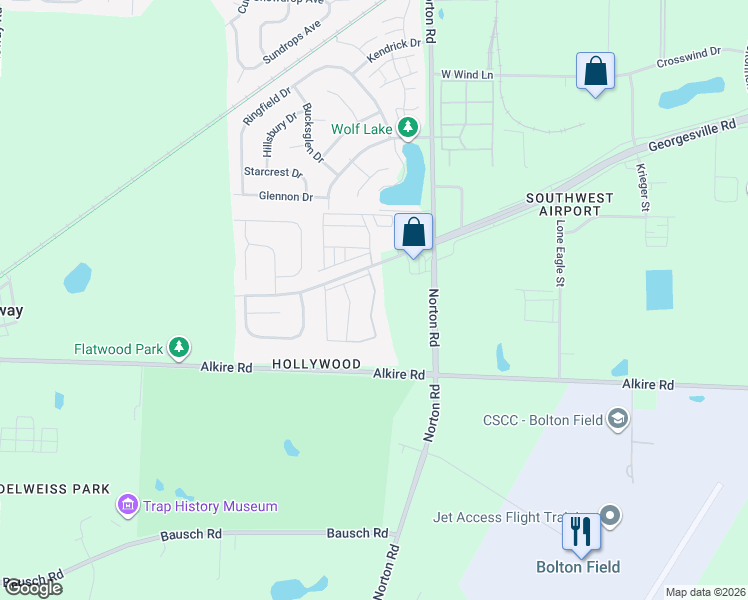 map of restaurants, bars, coffee shops, grocery stores, and more near 1893 Cardinal Trail Drive in Galloway