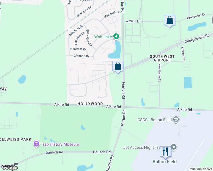 map of restaurants, bars, coffee shops, grocery stores, and more near 1893 Cardinal Trail Drive in Galloway