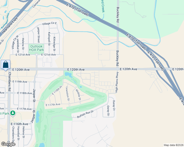map of restaurants, bars, coffee shops, grocery stores, and more near 16461 East 119th Way in Commerce City