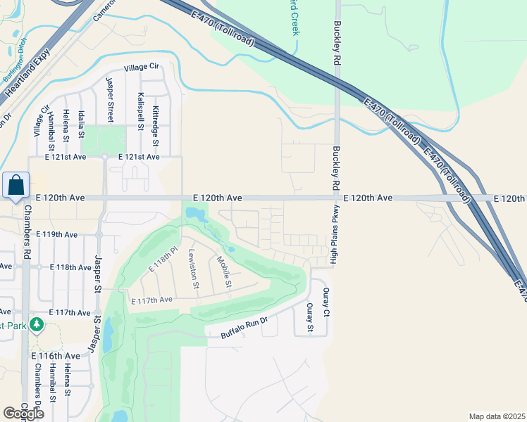 map of restaurants, bars, coffee shops, grocery stores, and more near 16461 East 119th Way in Commerce City