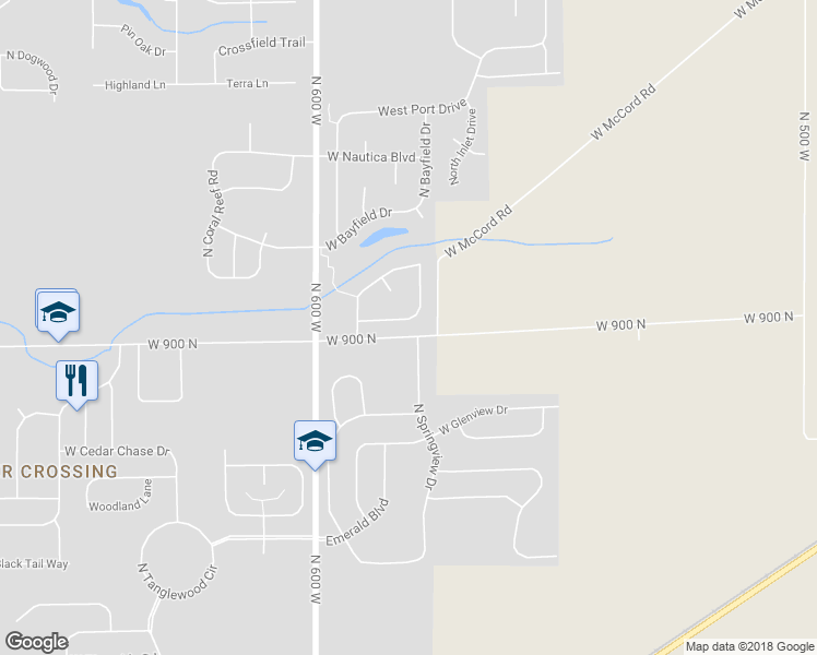 map of restaurants, bars, coffee shops, grocery stores, and more near 5809 North River Chase Lane in McCordsville