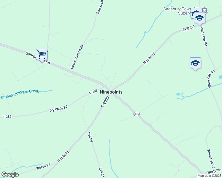 map of restaurants, bars, coffee shops, grocery stores, and more near 1477 Georgetown Road in Christiana