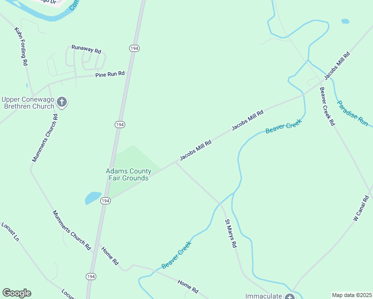 map of restaurants, bars, coffee shops, grocery stores, and more near 230 Jacobs Mill Road in Abbottstown