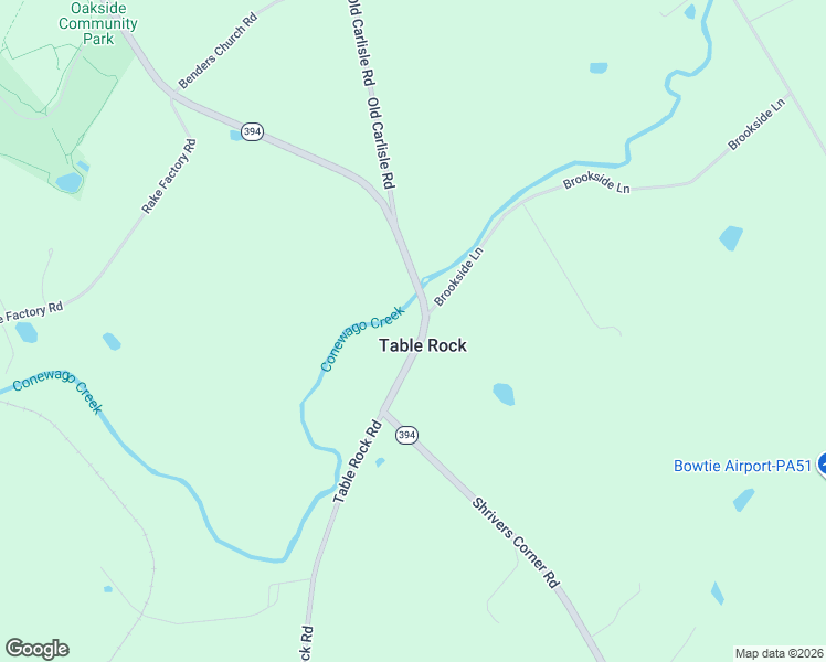 map of restaurants, bars, coffee shops, grocery stores, and more near 2388 Table Rock Road in Biglerville