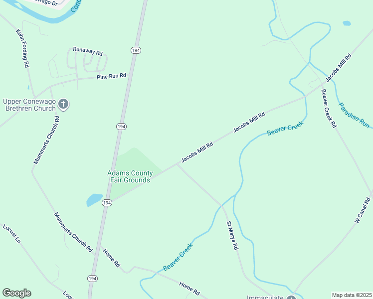 map of restaurants, bars, coffee shops, grocery stores, and more near 230 Jacobs Mill Road in Abbottstown