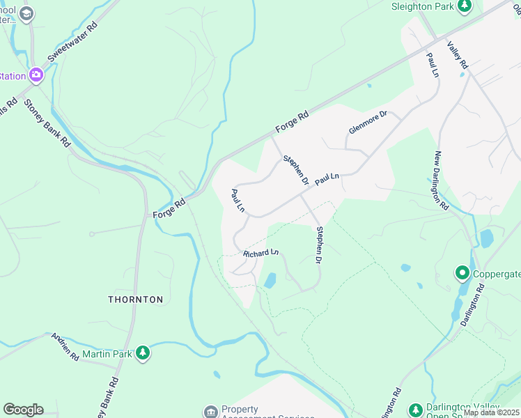 map of restaurants, bars, coffee shops, grocery stores, and more near 16 Paul Lane in Delaware County
