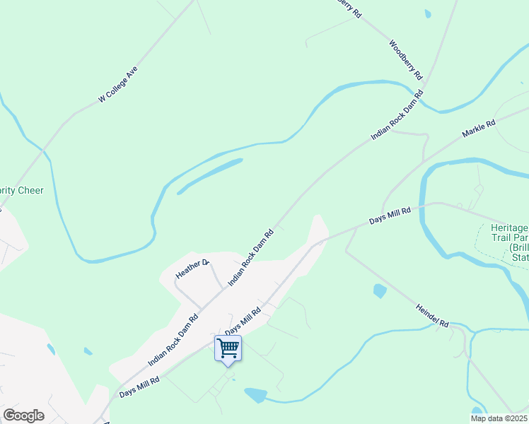 map of restaurants, bars, coffee shops, grocery stores, and more near 3287 Indian Rock Dam Road in York