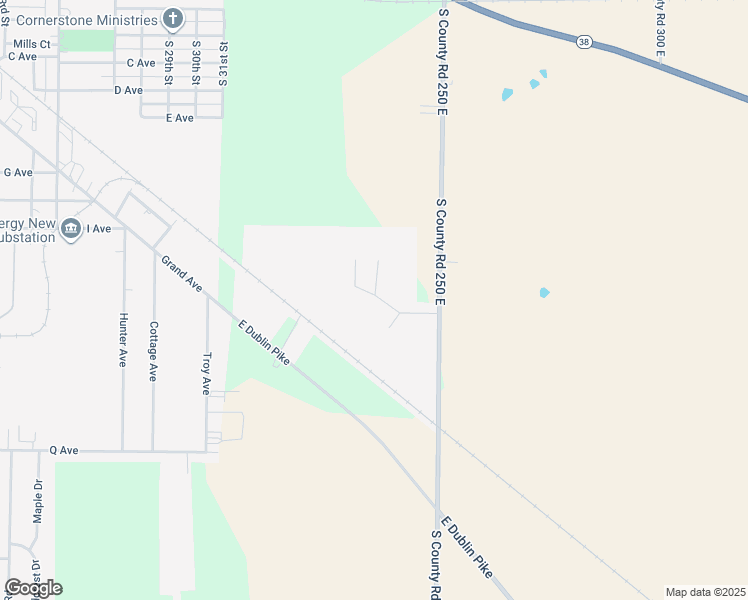 map of restaurants, bars, coffee shops, grocery stores, and more near 317 Foster's Way in New Castle