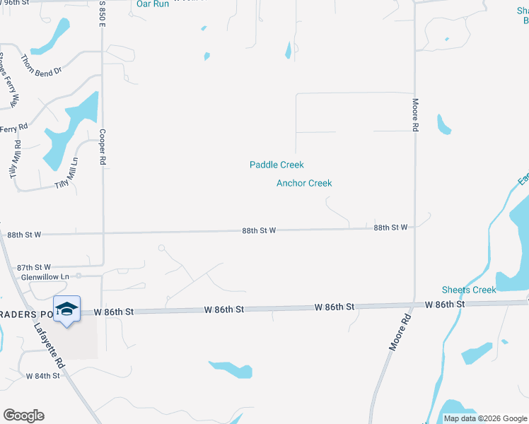 map of restaurants, bars, coffee shops, grocery stores, and more near 7750 88th Street West in Indianapolis