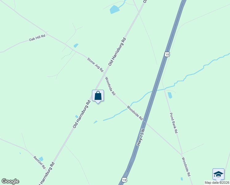 map of restaurants, bars, coffee shops, grocery stores, and more near 80 Woodside Road in Gettysburg