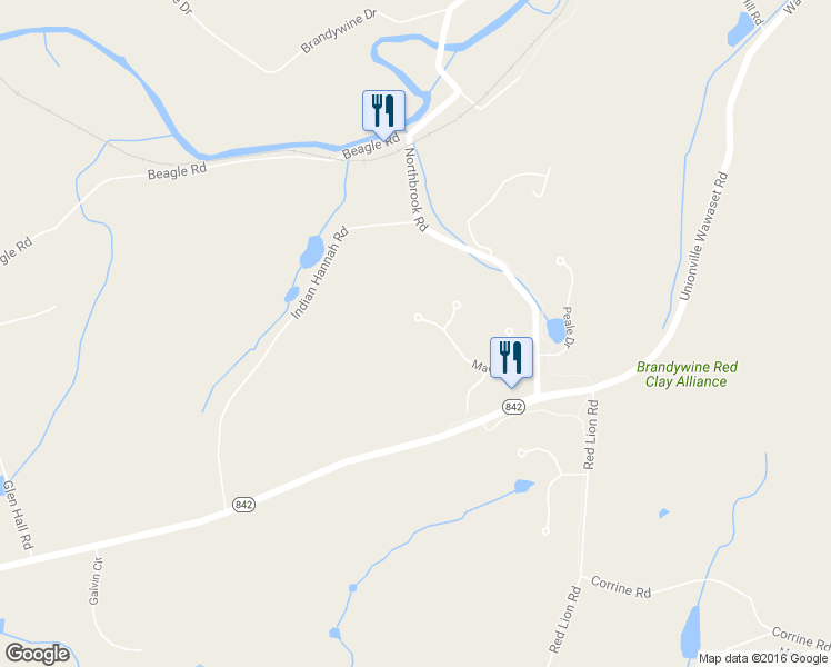 map of restaurants, bars, coffee shops, grocery stores, and more near 16 Maentel Dr in West Chester