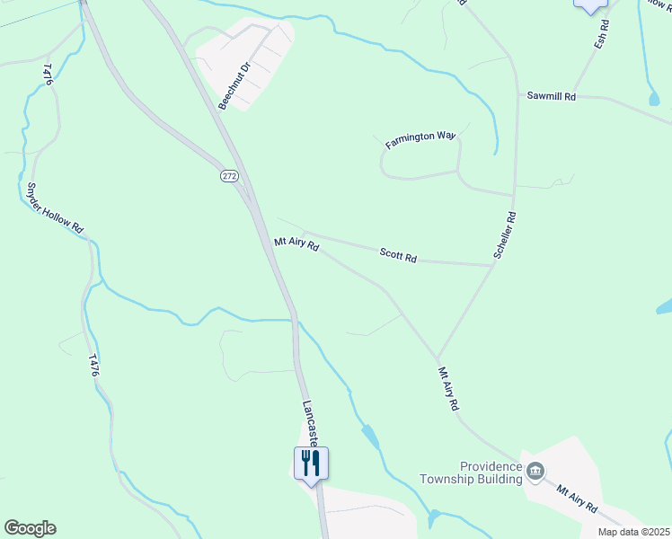 map of restaurants, bars, coffee shops, grocery stores, and more near 34 Mount Airy Road in New Providence