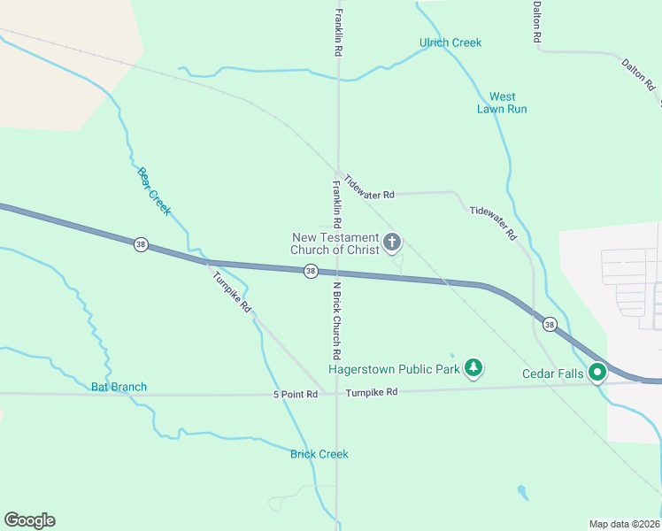 map of restaurants, bars, coffee shops, grocery stores, and more near 6018 Franklin Road in Hagerstown
