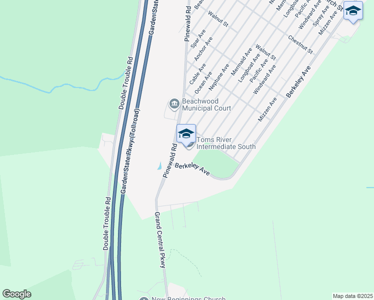 map of restaurants, bars, coffee shops, grocery stores, and more near 1675 Pinewald Road in Beachwood