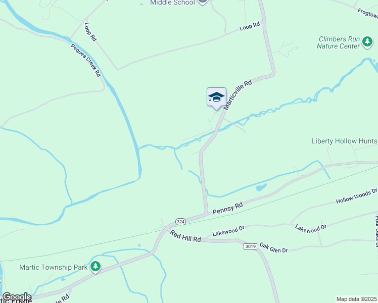 map of restaurants, bars, coffee shops, grocery stores, and more near 894 Marticville Road in Pequea