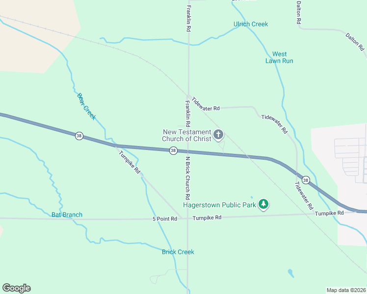 map of restaurants, bars, coffee shops, grocery stores, and more near 6018 Franklin Road in Hagerstown