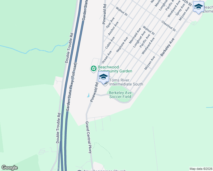 map of restaurants, bars, coffee shops, grocery stores, and more near 1675 Pinewald Road in Beachwood