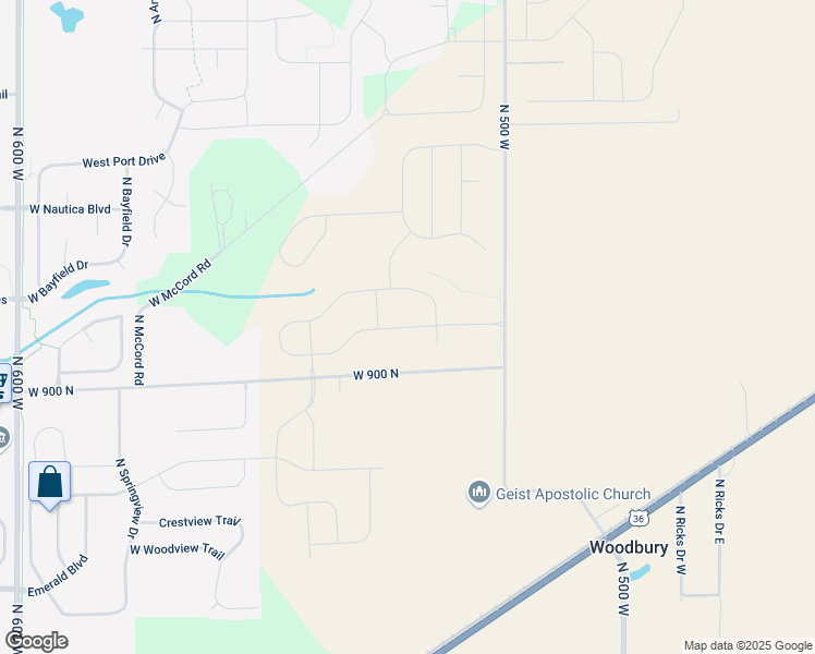 map of restaurants, bars, coffee shops, grocery stores, and more near 5198 West 900 North in McCordsville