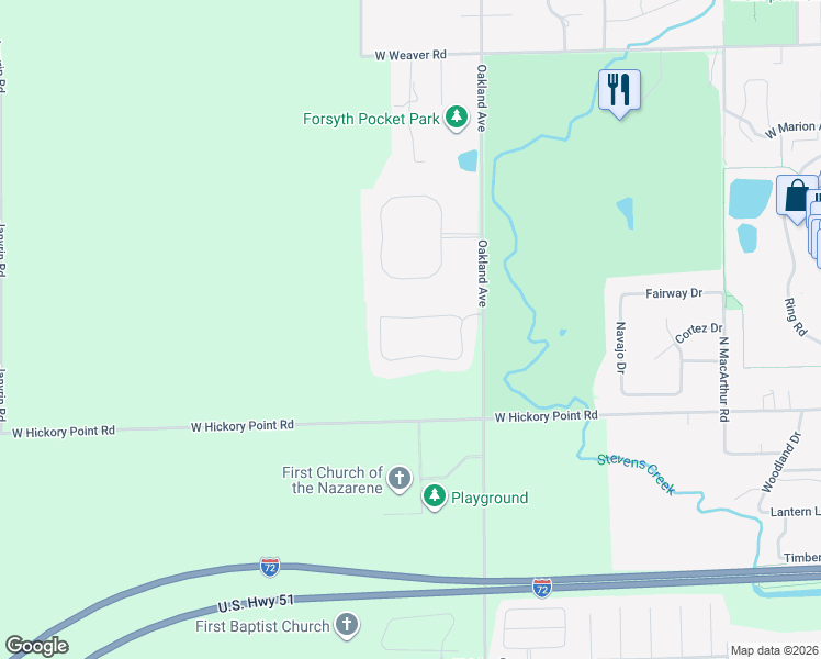 map of restaurants, bars, coffee shops, grocery stores, and more near 1114-1130 Wedgewood Court in Decatur