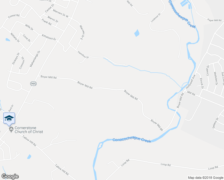 map of restaurants, bars, coffee shops, grocery stores, and more near 971 Boyer Mill Road in Chambersburg
