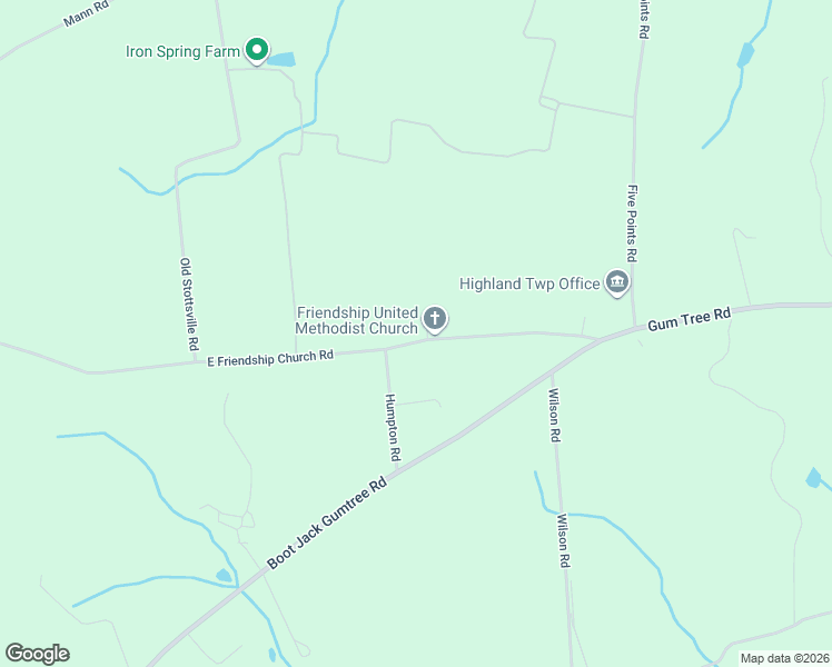 map of restaurants, bars, coffee shops, grocery stores, and more near 124 East Friendship Church Road in Coatesville
