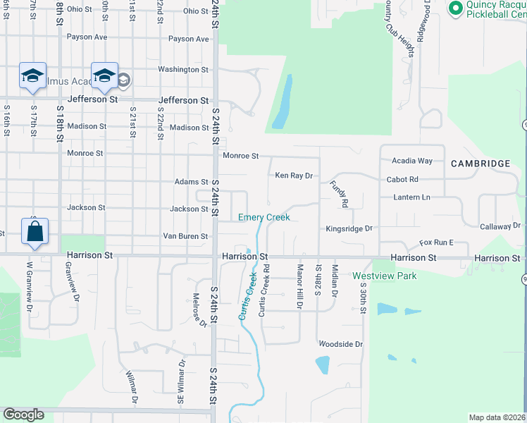 map of restaurants, bars, coffee shops, grocery stores, and more near 1309-1413 Curtis Creek Rd in Quincy