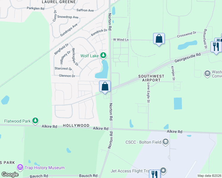 map of restaurants, bars, coffee shops, grocery stores, and more near Norton Rd & Georgesville Rd in Columbus