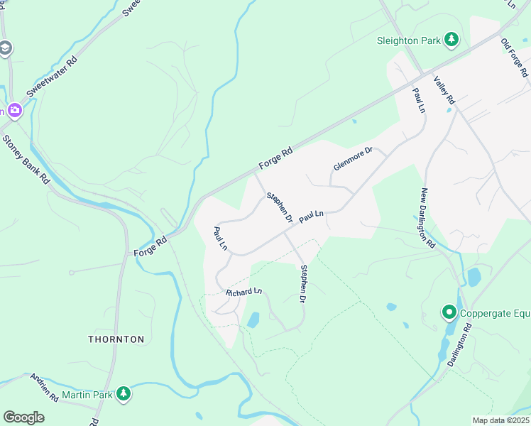 map of restaurants, bars, coffee shops, grocery stores, and more near 4 Paul Lane in Delaware County