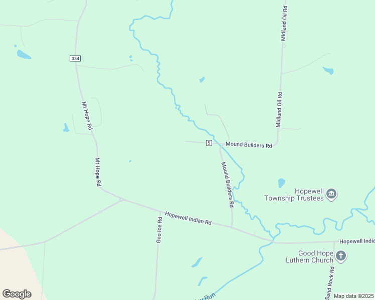 map of restaurants, bars, coffee shops, grocery stores, and more near 15455 Mound Builders Road in Glenford