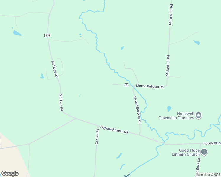 map of restaurants, bars, coffee shops, grocery stores, and more near 15455 Mound Builders Road in Glenford