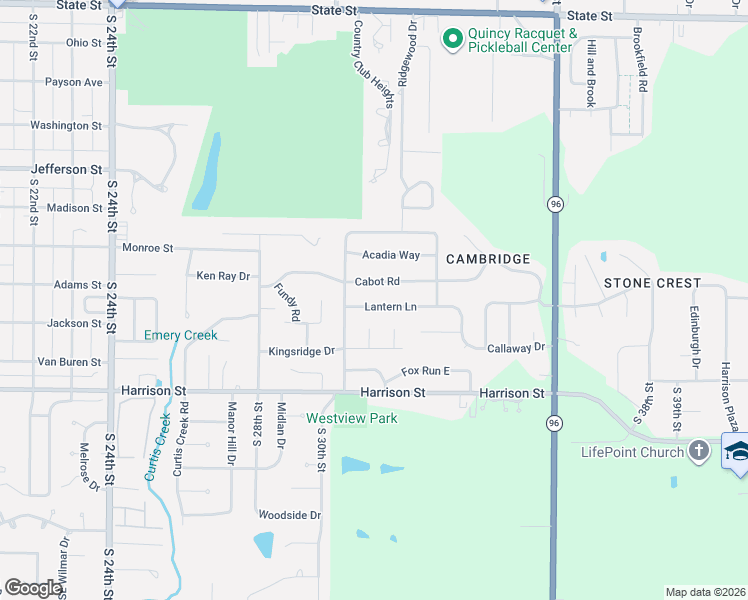 map of restaurants, bars, coffee shops, grocery stores, and more near 3020 Cabot Road in Quincy