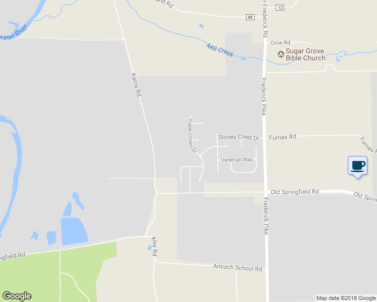 map of restaurants, bars, coffee shops, grocery stores, and more near 206 Triple Crown Court in Vandalia