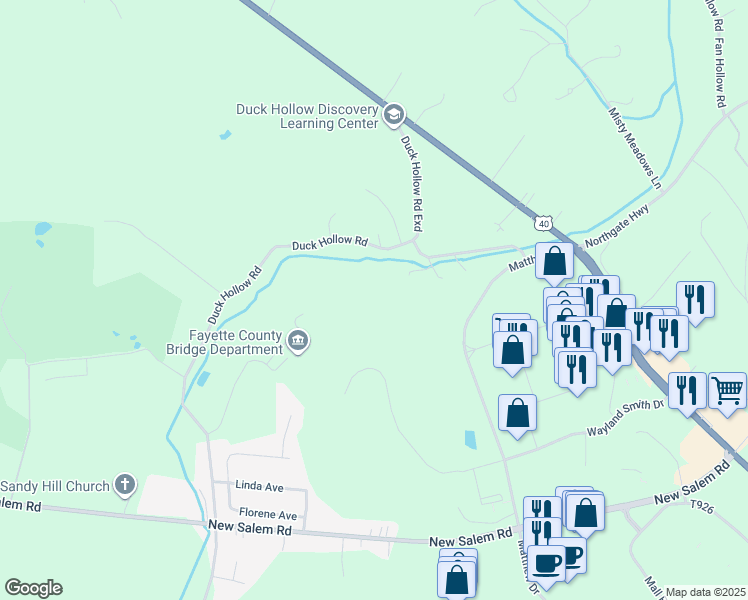 map of restaurants, bars, coffee shops, grocery stores, and more near in Uniontown