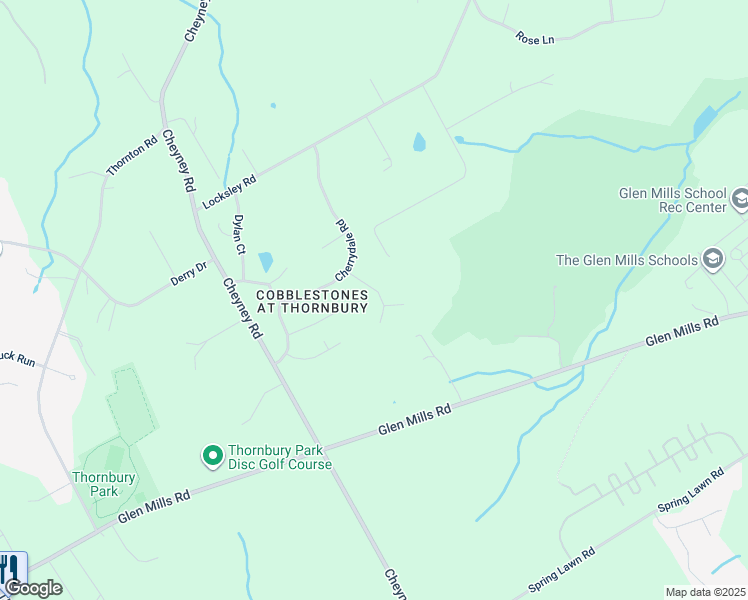 map of restaurants, bars, coffee shops, grocery stores, and more near 16 Chelsea Court in Delaware County