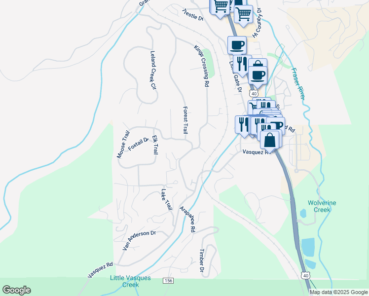 map of restaurants, bars, coffee shops, grocery stores, and more near 202 Forest Trail in Winter Park
