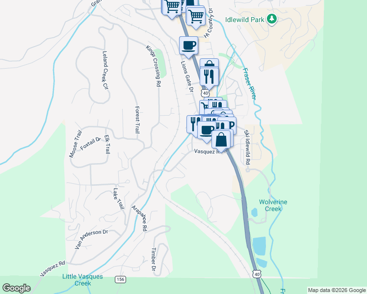 map of restaurants, bars, coffee shops, grocery stores, and more near in Winter Park
