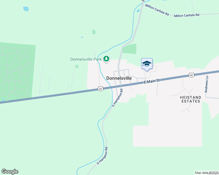 map of restaurants, bars, coffee shops, grocery stores, and more near 150 West Main Street in New Carlisle