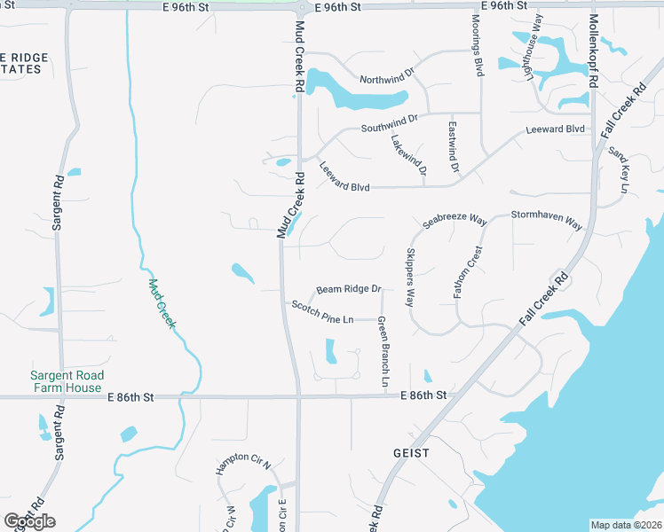 map of restaurants, bars, coffee shops, grocery stores, and more near 9857 Harbour Pines Court in Indianapolis