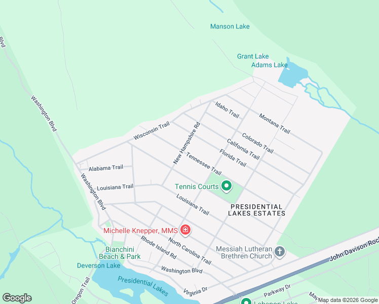 map of restaurants, bars, coffee shops, grocery stores, and more near 203 Tennessee Trail in Pemberton Township