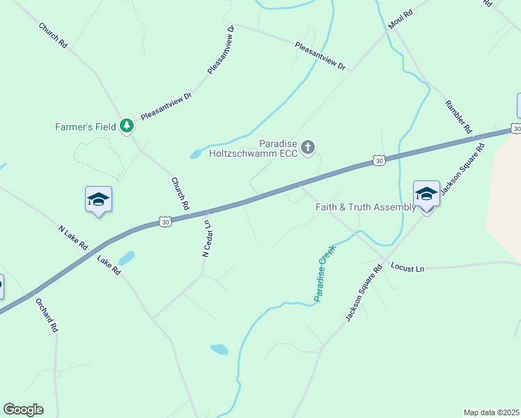 map of restaurants, bars, coffee shops, grocery stores, and more near 6814 Lincoln Highway in Thomasville
