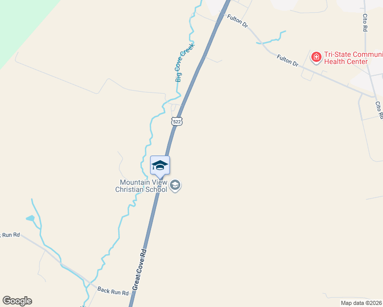 map of restaurants, bars, coffee shops, grocery stores, and more near 20160 Great Cove Road in McConnellsburg